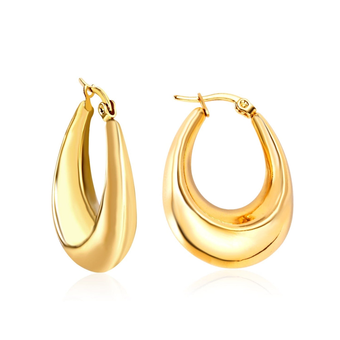 Chunky Oval Hook Earring