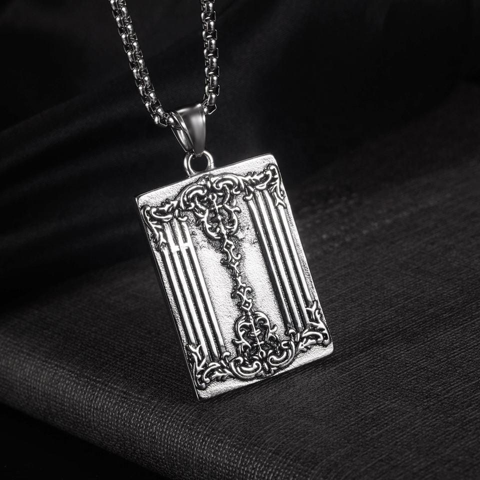 Skeleton King Card Necklace