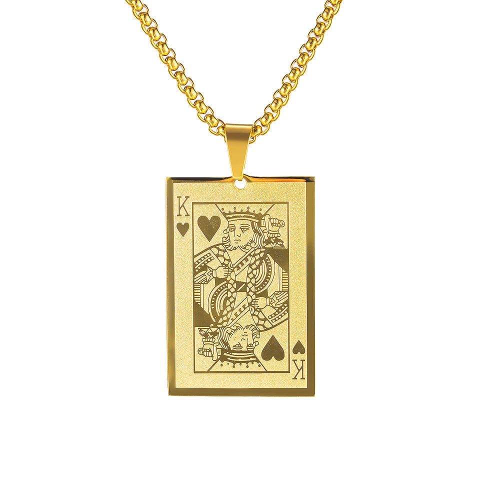 King of Hearts Card Necklace