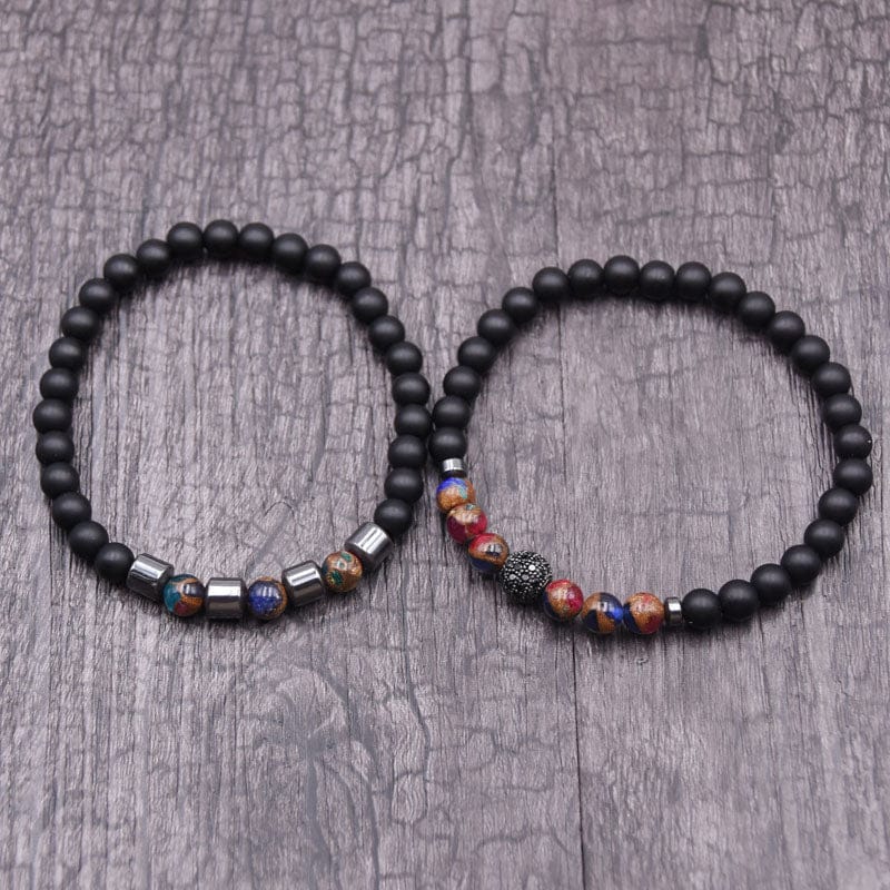 Onyx Agate Bracelet Set