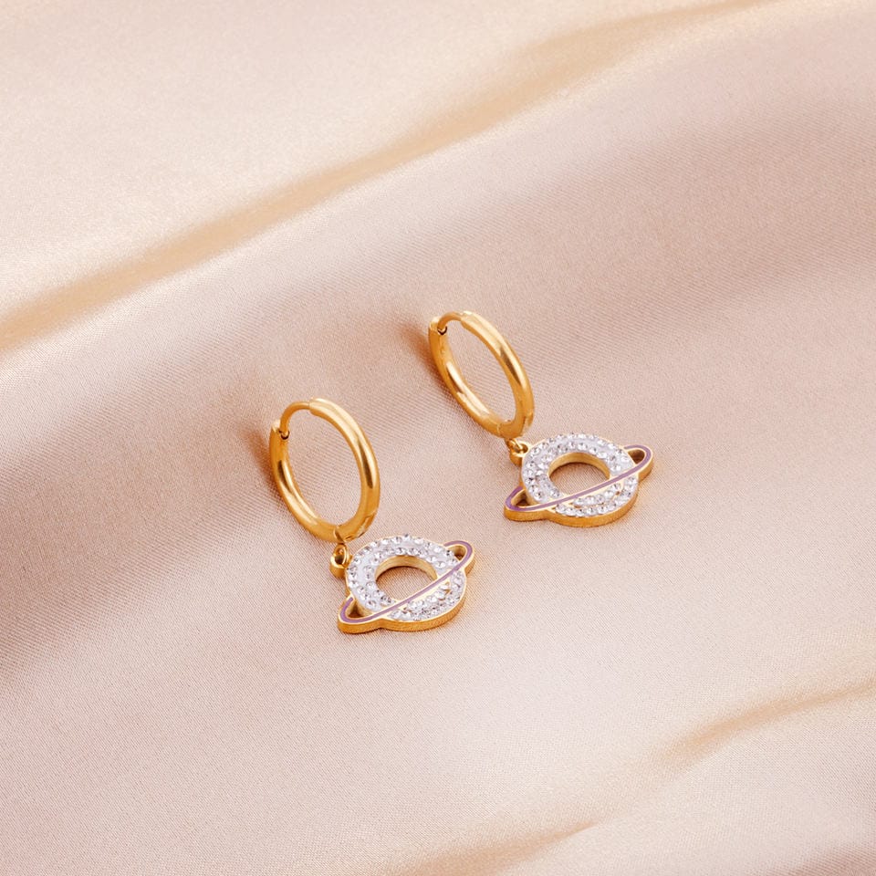 Zircon Saturn Earring