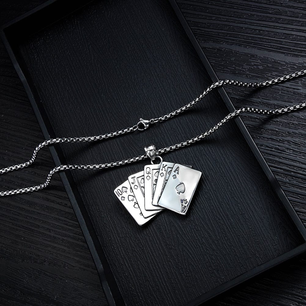 Royal Flush Card Necklace