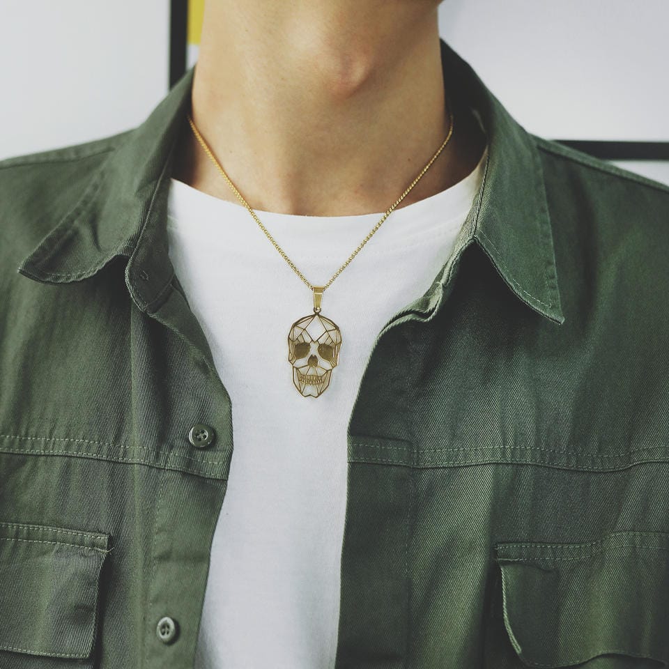 Geometric Skull Necklace