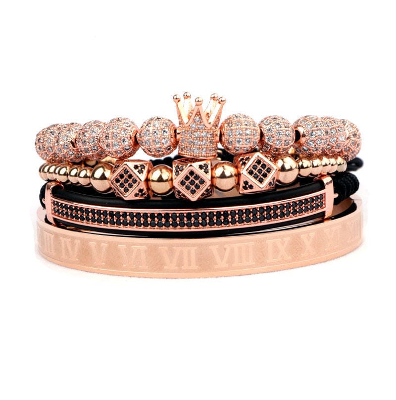 Zircon Royal Crown Bracelet Set