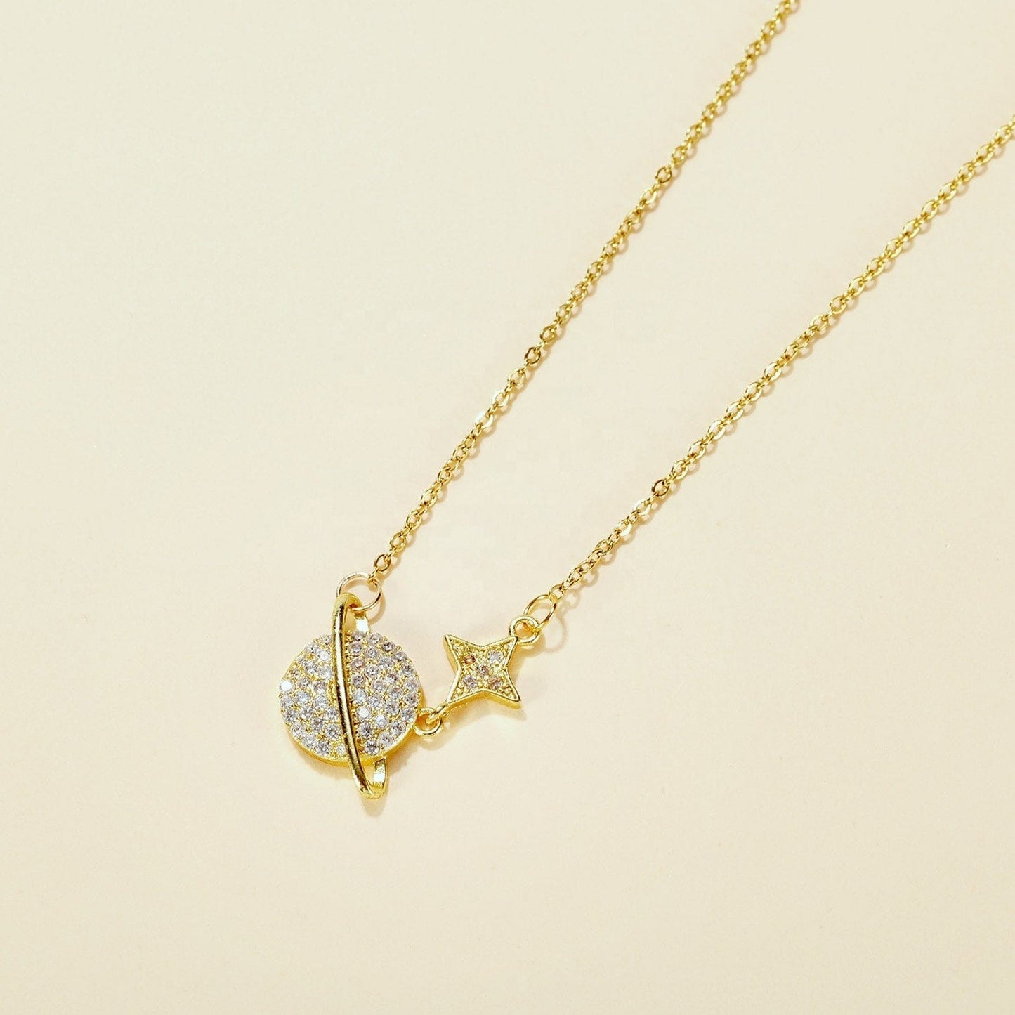 Star Saturn Necklace