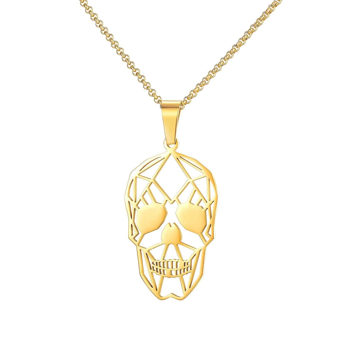 Geometric Skull Necklace