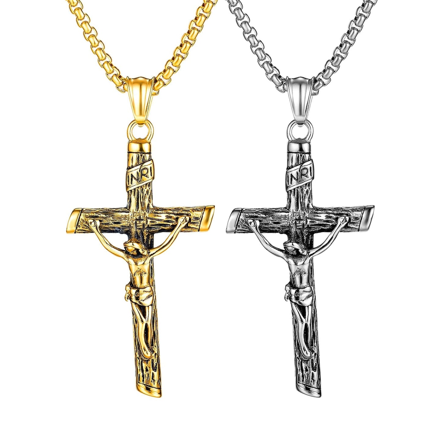 Slender Inri Crucifix Necklace