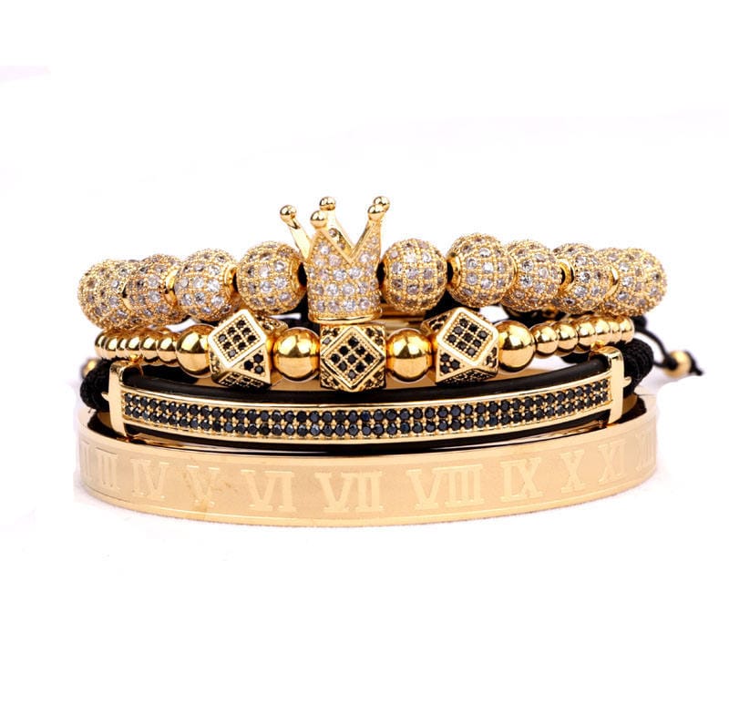 Zircon Royal Crown Bracelet Set