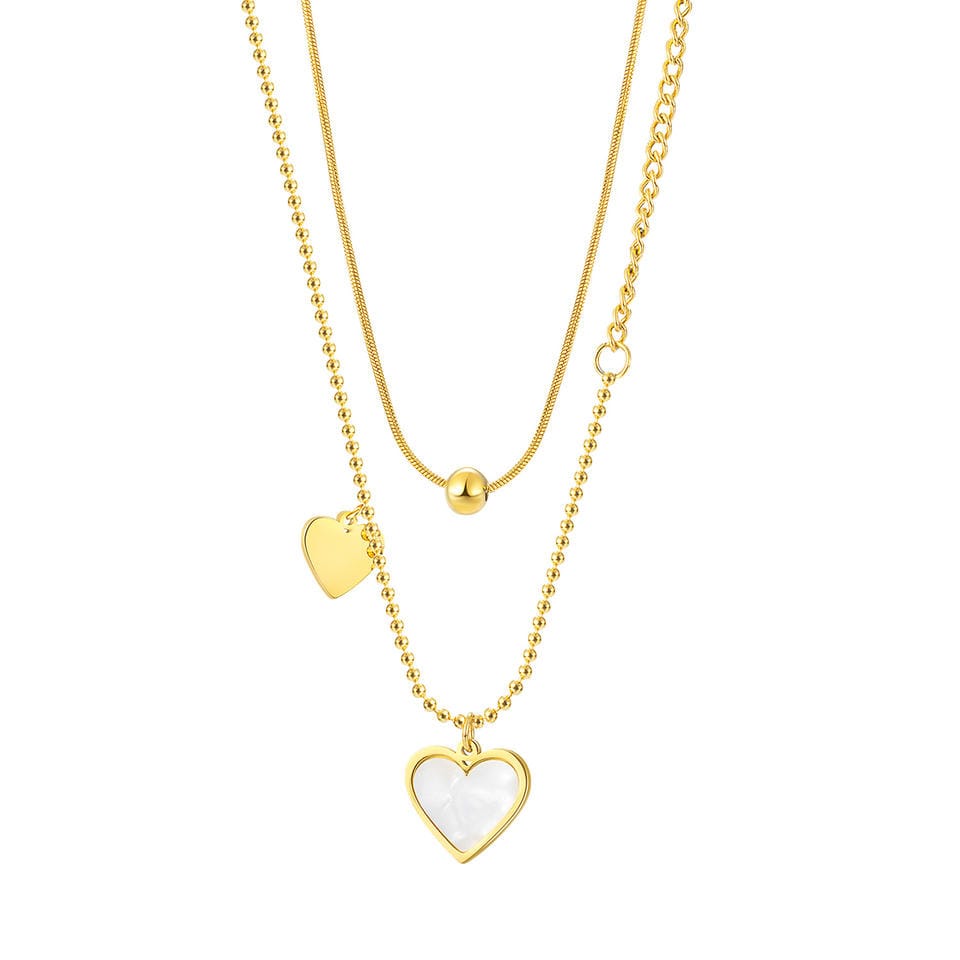 Multilayer Double Heart Necklace