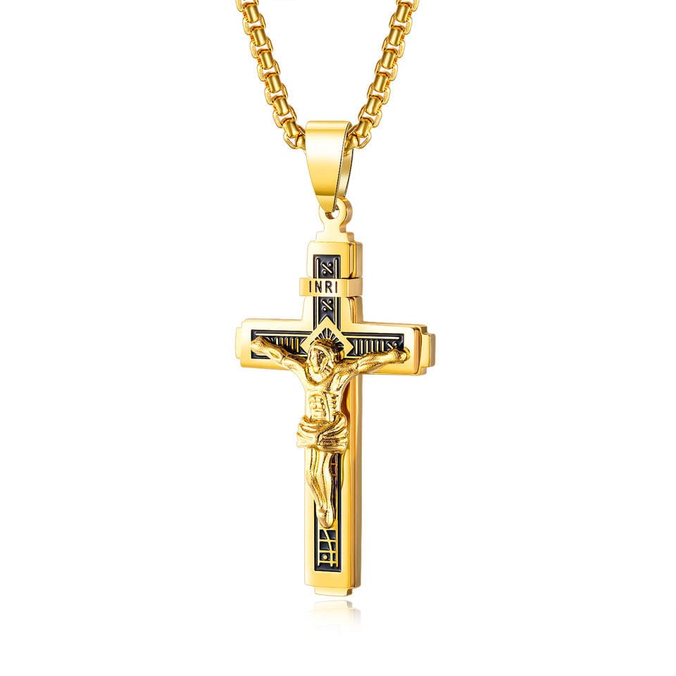 Inri Christian Crucifix Necklace