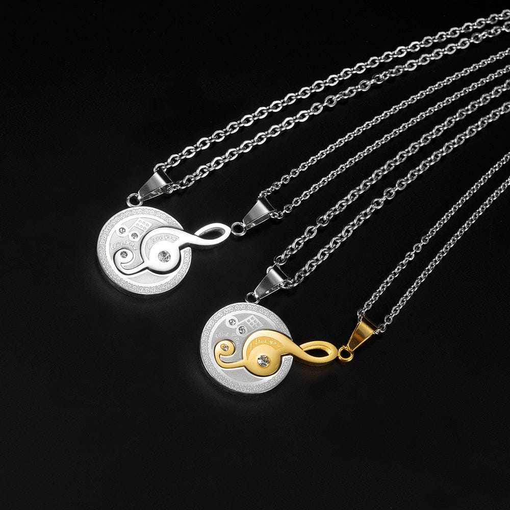 Music Melody Necklace Pair