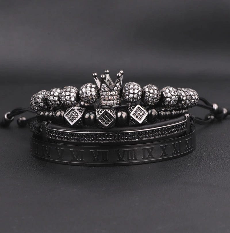 Zircon Royal Crown Bracelet Set