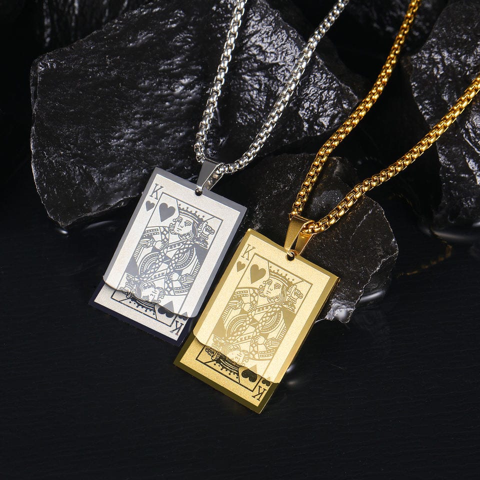 King of Hearts Card Necklace