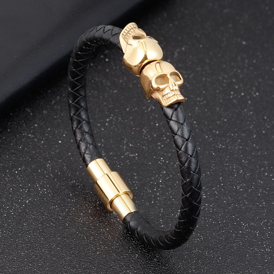 Skull Leather Bracelet