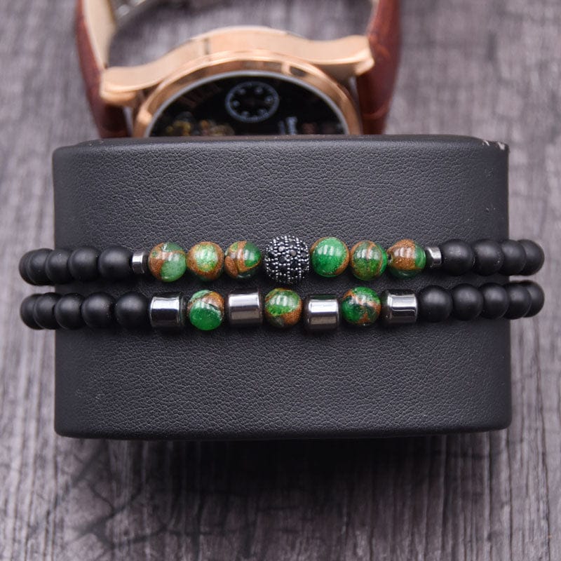 Onyx Agate Bracelet Set