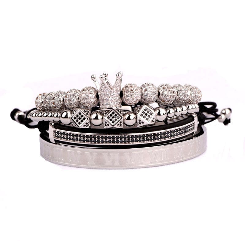 Zircon Royal Crown Bracelet Set