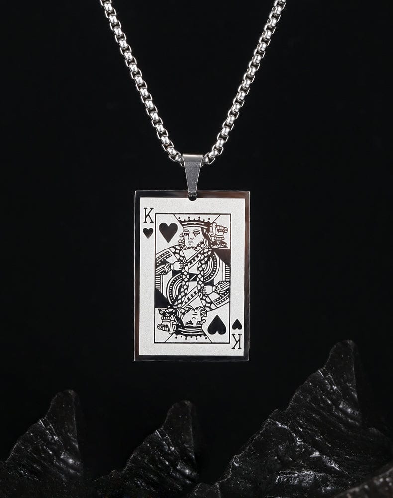 King of Hearts Card Necklace