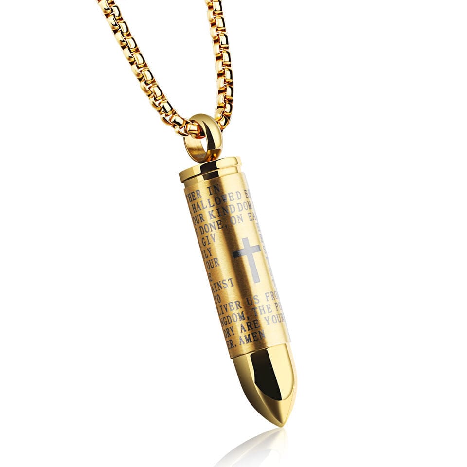 Bullet Scripture Necklace