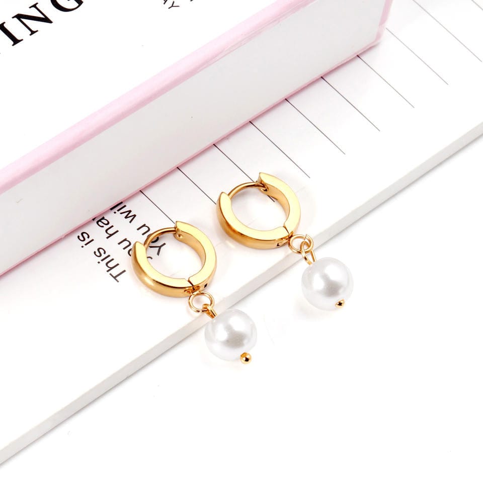 Hinged Drop-Pearl Earring