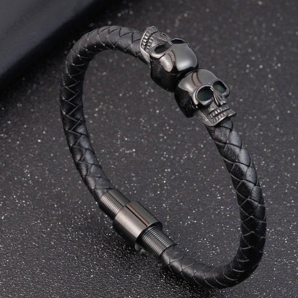 Skull Leather Bracelet