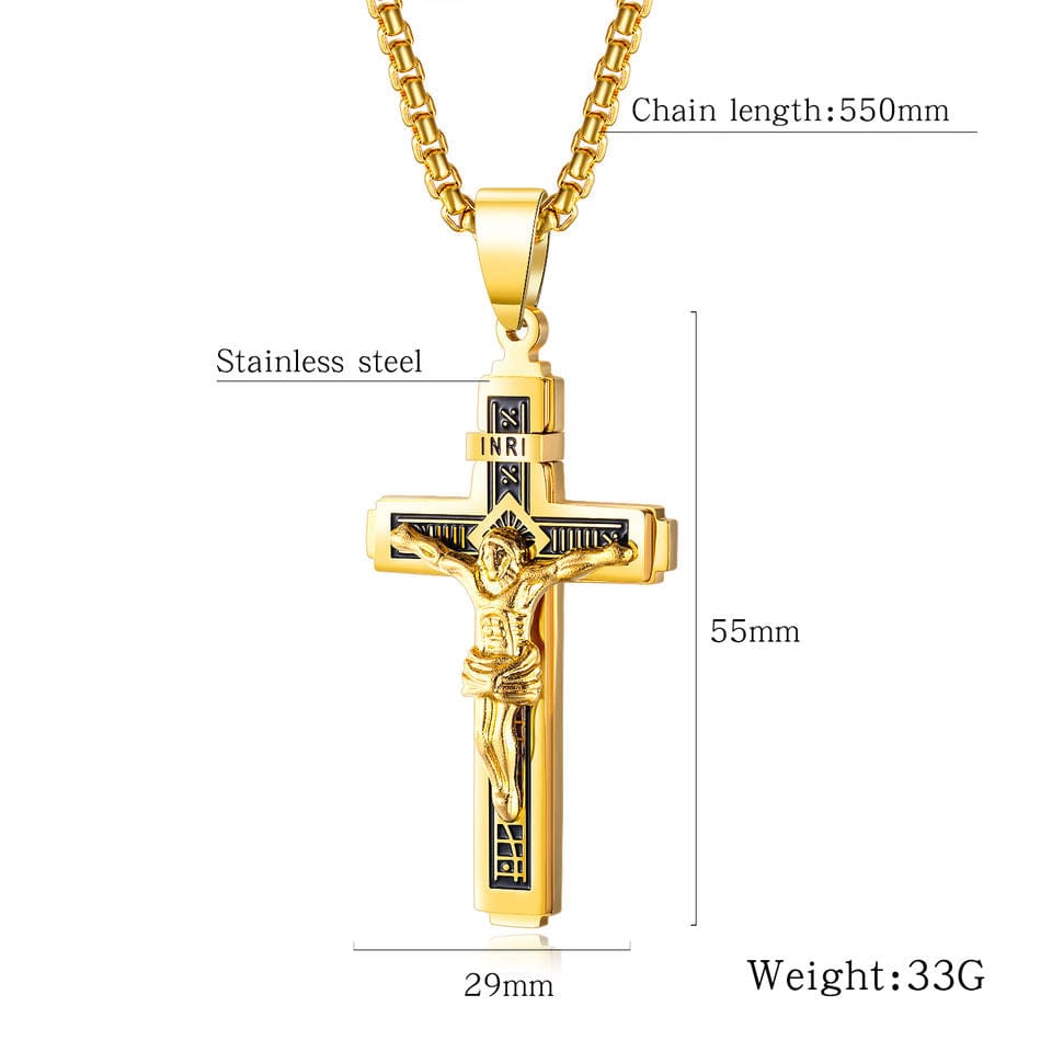 Inri Christian Crucifix Necklace