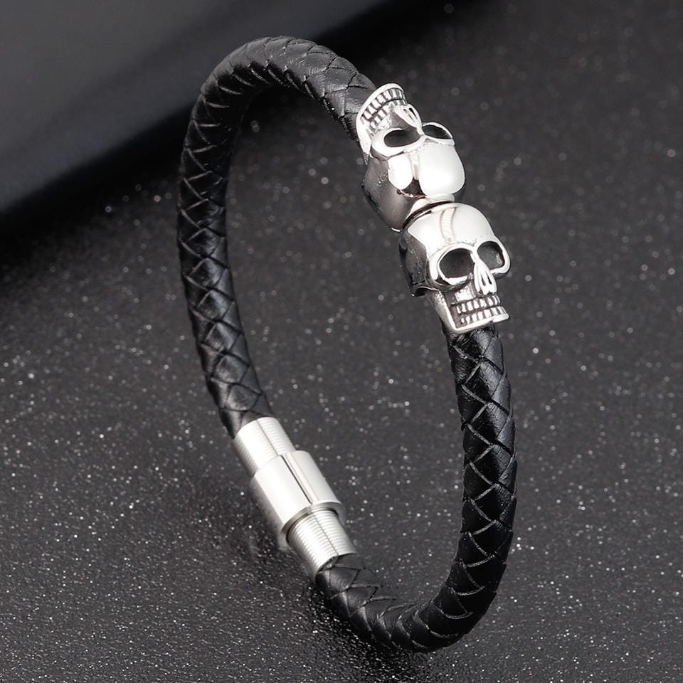 Skull Leather Bracelet