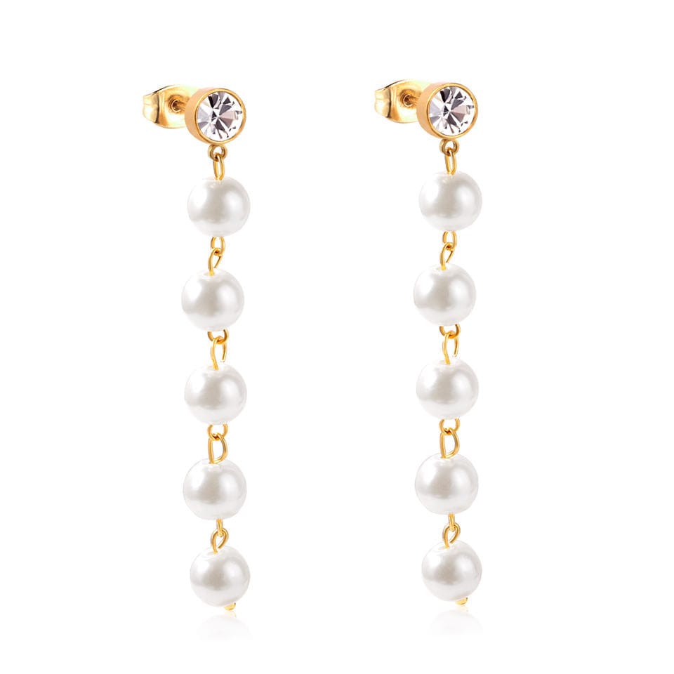 Multi Pearl Hanging Earring