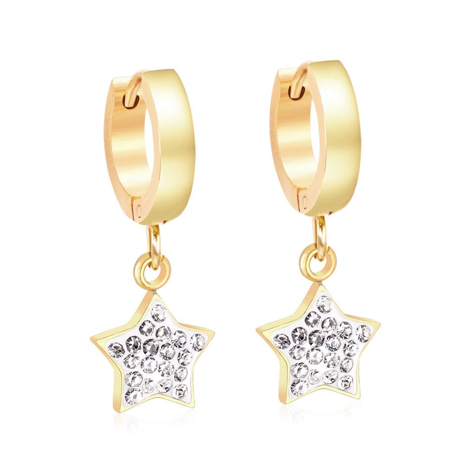 Hinged Zircon Star Earring