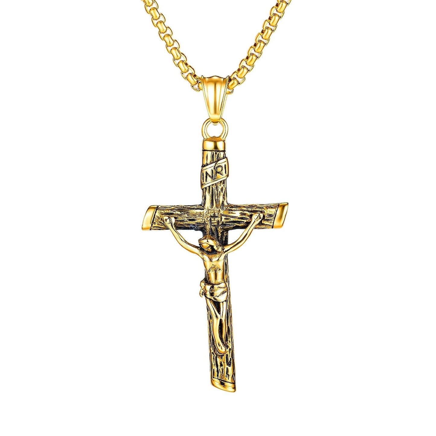 Slender Inri Crucifix Necklace