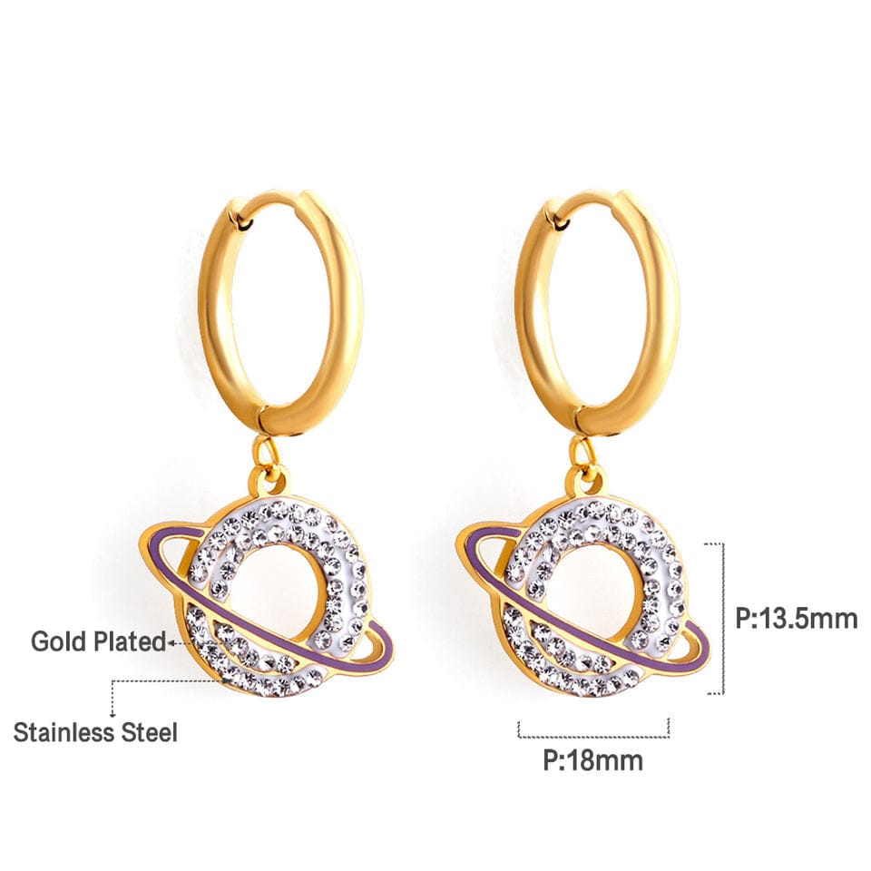 Zircon Saturn Earring