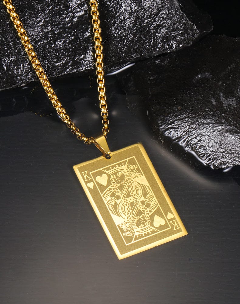 King of Hearts Card Necklace