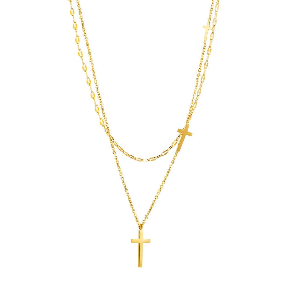 Multilayer Cross Necklace