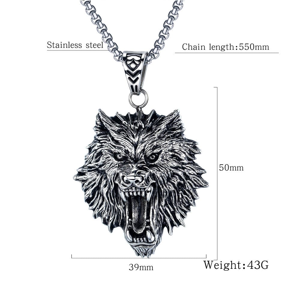 Wolf Head Necklace