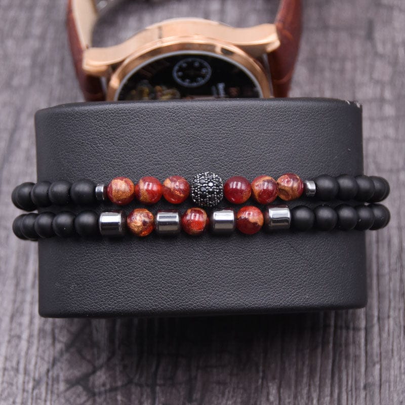 Onyx Agate Bracelet Set