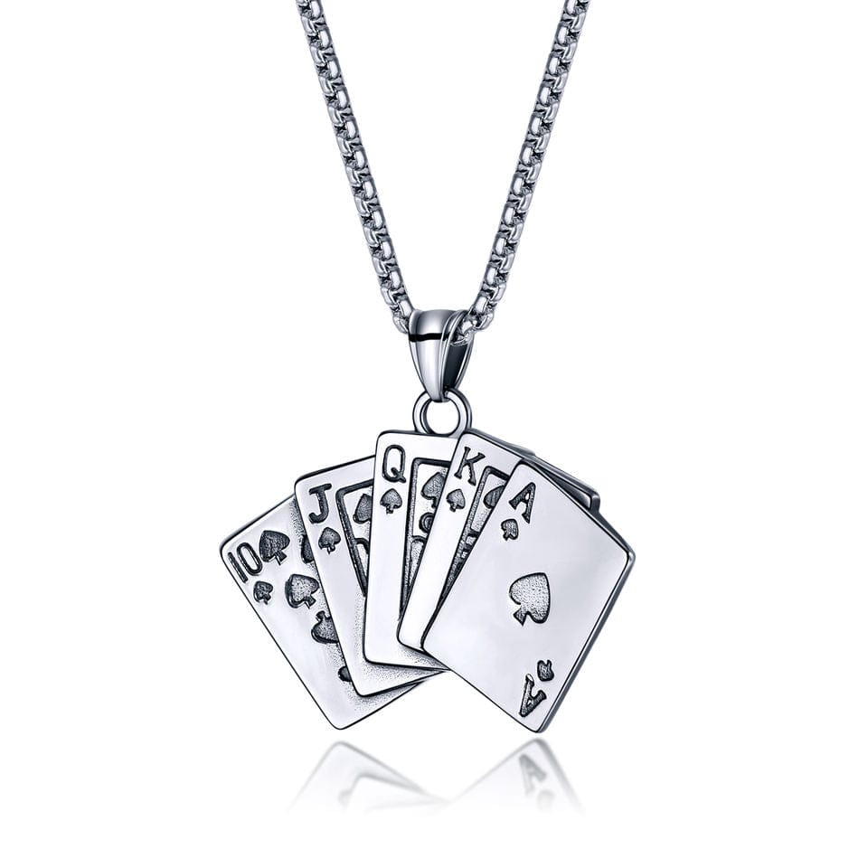 Royal Flush Card Necklace