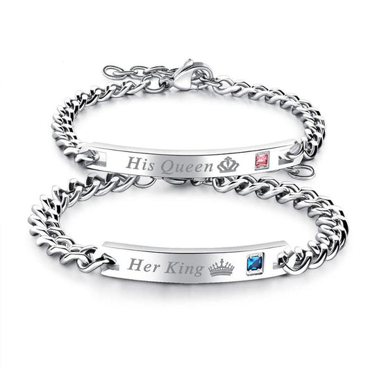 Her King and His Queen Bracelet Pair