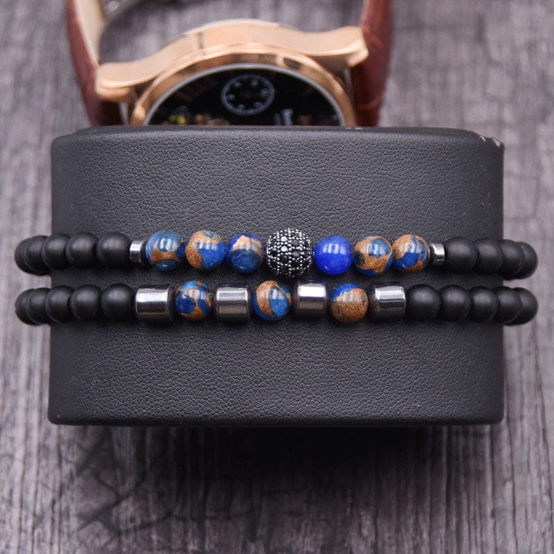 Onyx Agate Bracelet Set