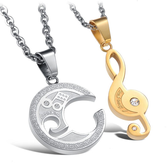 Music Melody Necklace Pair