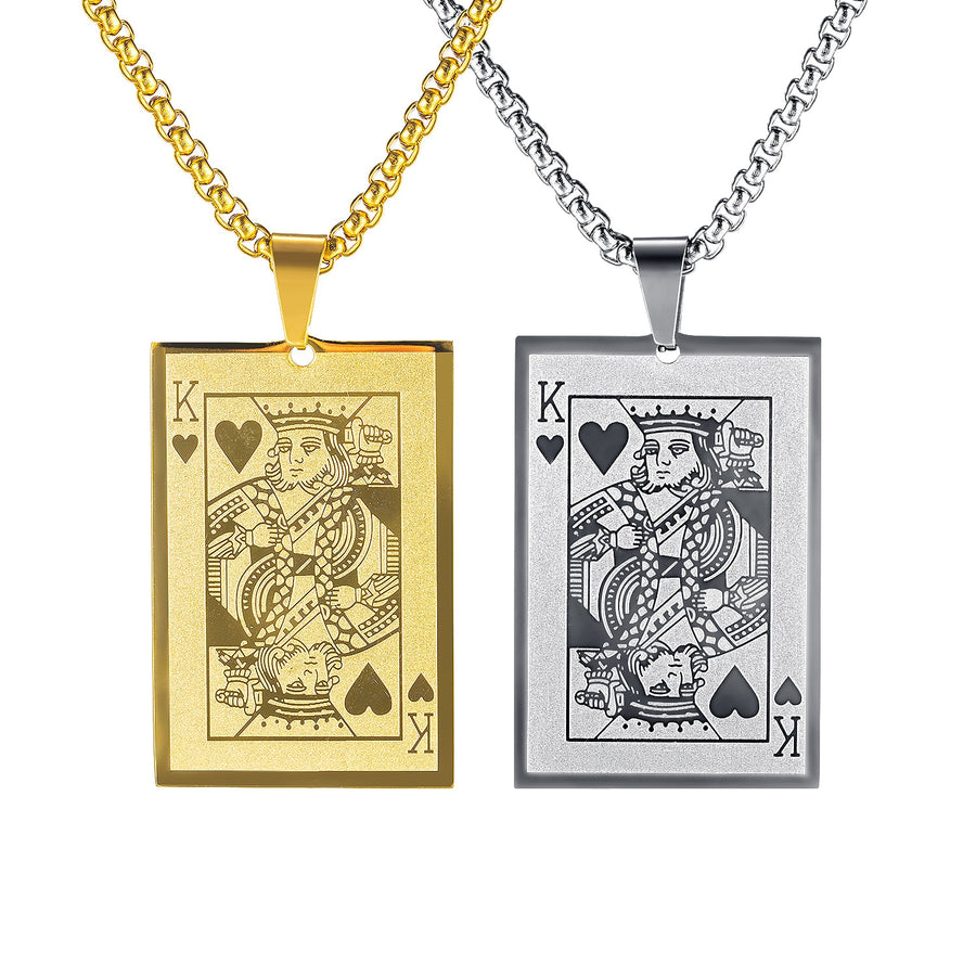 King of Hearts Card Necklace