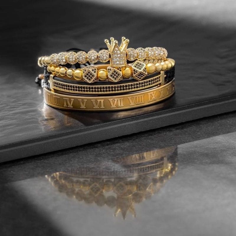 Zircon Royal Crown Bracelet Set